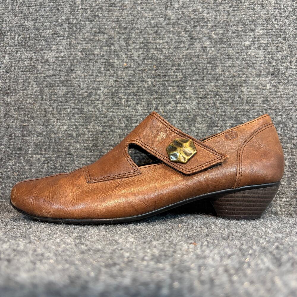 Josef Seibel Brown Leather Buckle Split Toe Mary Jane Shoes Booties Womens 9